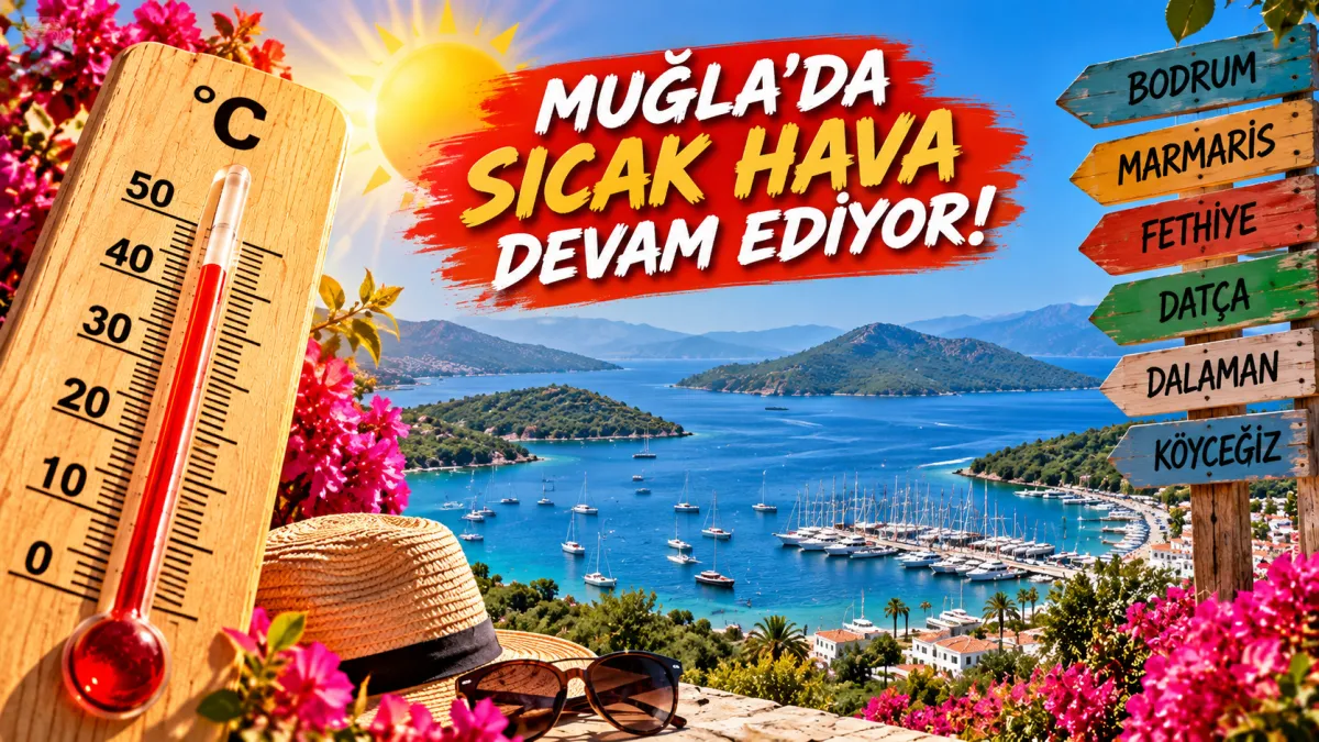 Muğla’da sıcak hava devam ediyor! 3 İlçede termometreler 36 dereceyi gösterecek