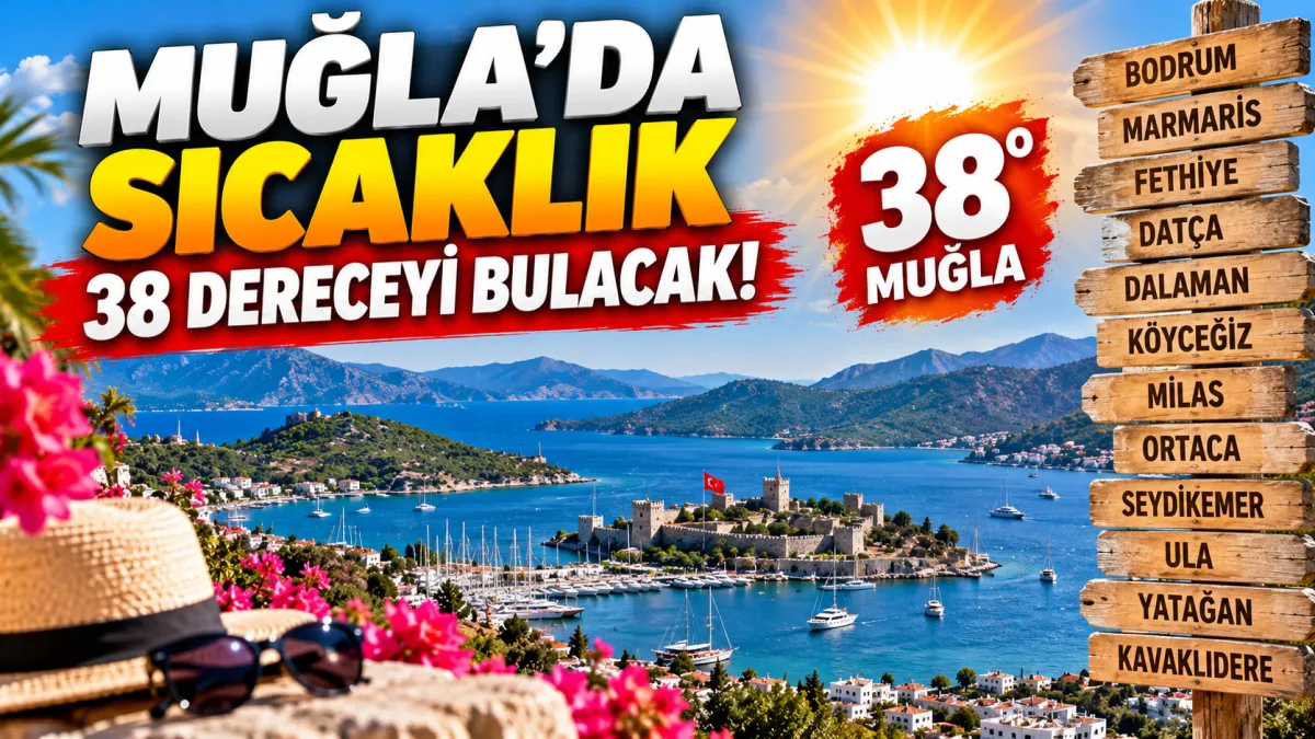 Muğla’da sıcaklık 38 dereceyi bulacak! 8 Eylül ilçe ilçe Hava Durumu