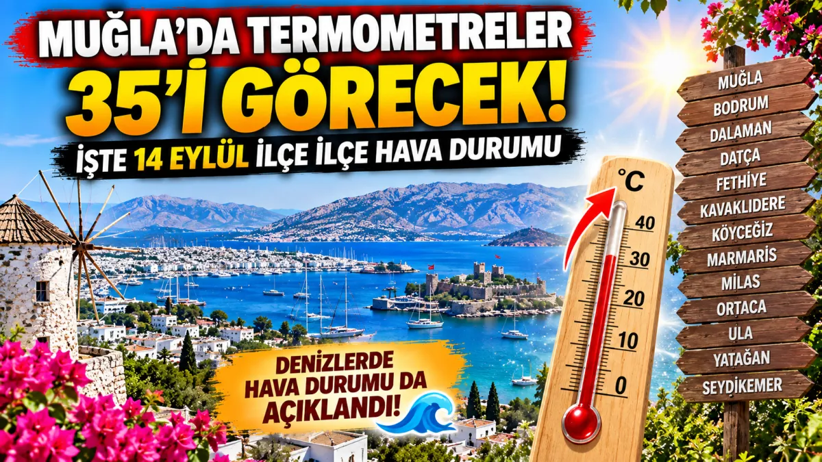 Muğla’da termometreler 35’i görecek! İşte 14 Eylül ilçe ilçe hava durumu