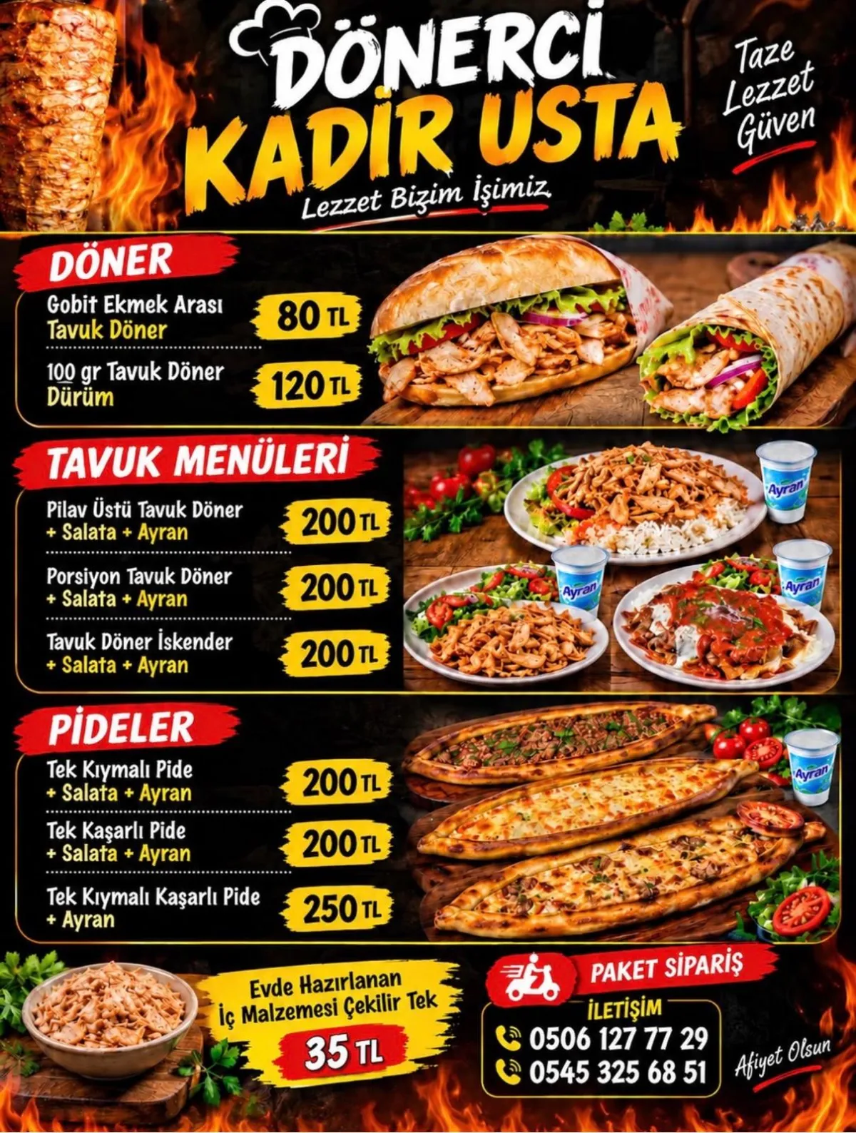 Bucak’ta Dönerci Kadir Usta’dan dev kampanya! 1 Alana 1 bedava