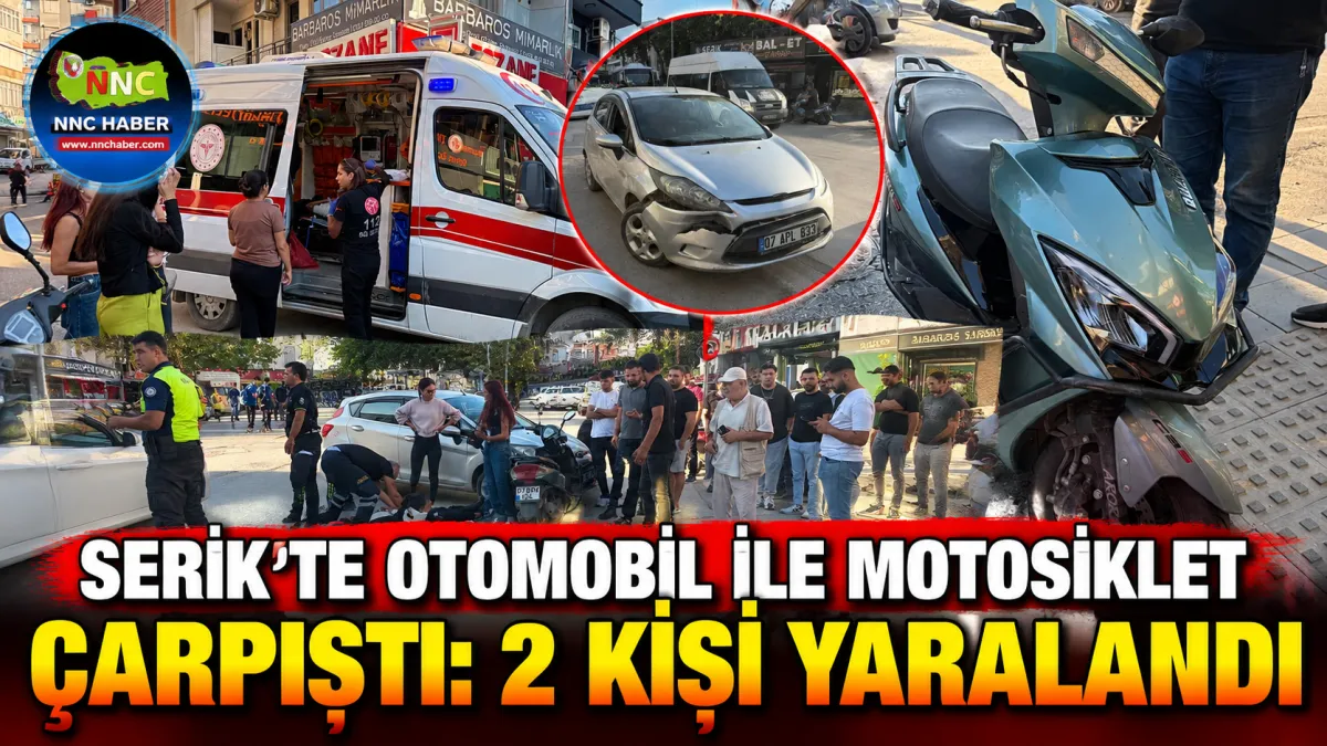 Antalya Serik’te Otomobil ile Motosiklet Çarpıştı! 2 Kişi Yaralandı