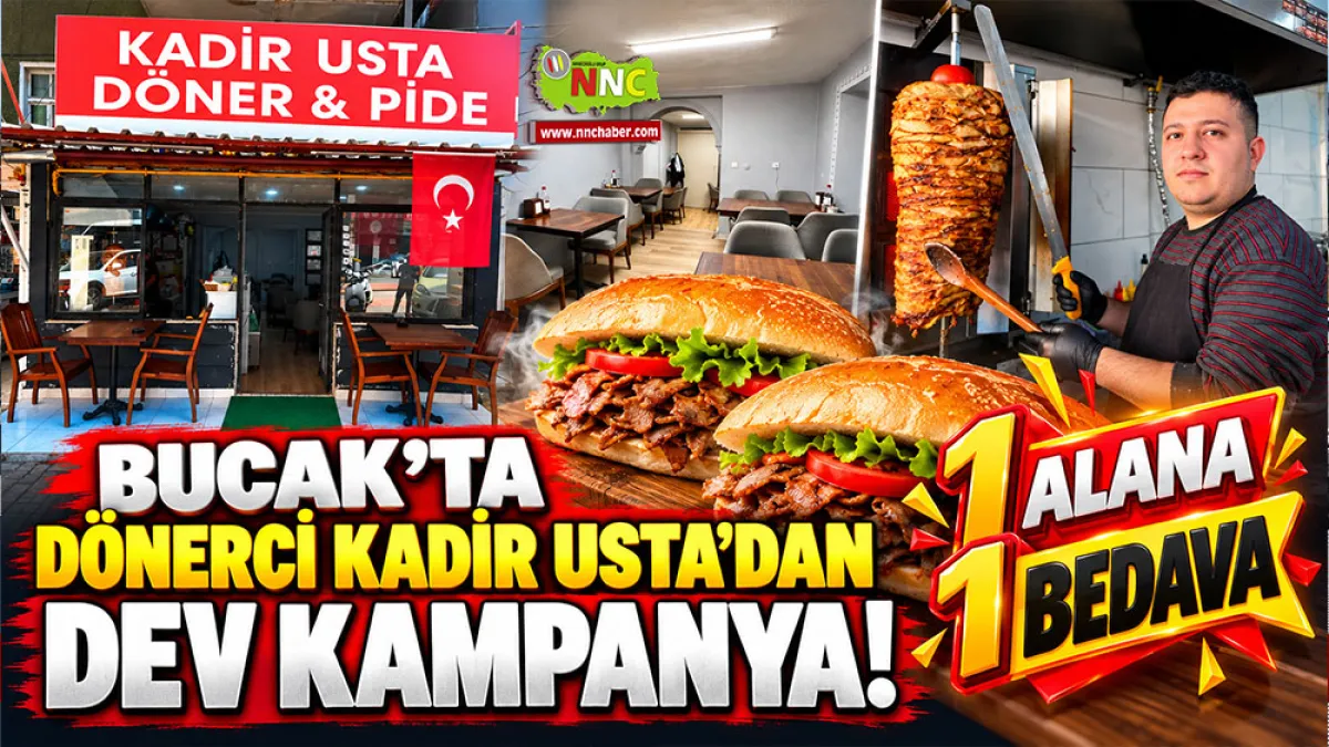 Bucak’ta Dönerci Kadir Usta’dan dev kampanya! 1 Alana 1 bedava