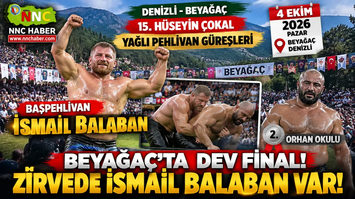Denizli Beyağaç’ta Dev Final! Orhan Okulu’nu Yenen İsmail Balaban Başpehlivan Oldu