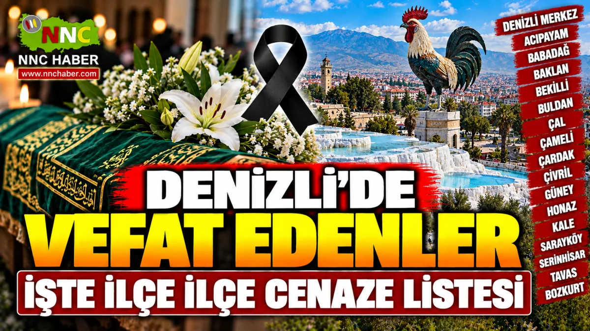 Denizli’de 1 ve 2 ekim Bugün Vefat Edenler Belli Oldu! İşte İsim İsim Cenaze Listesi