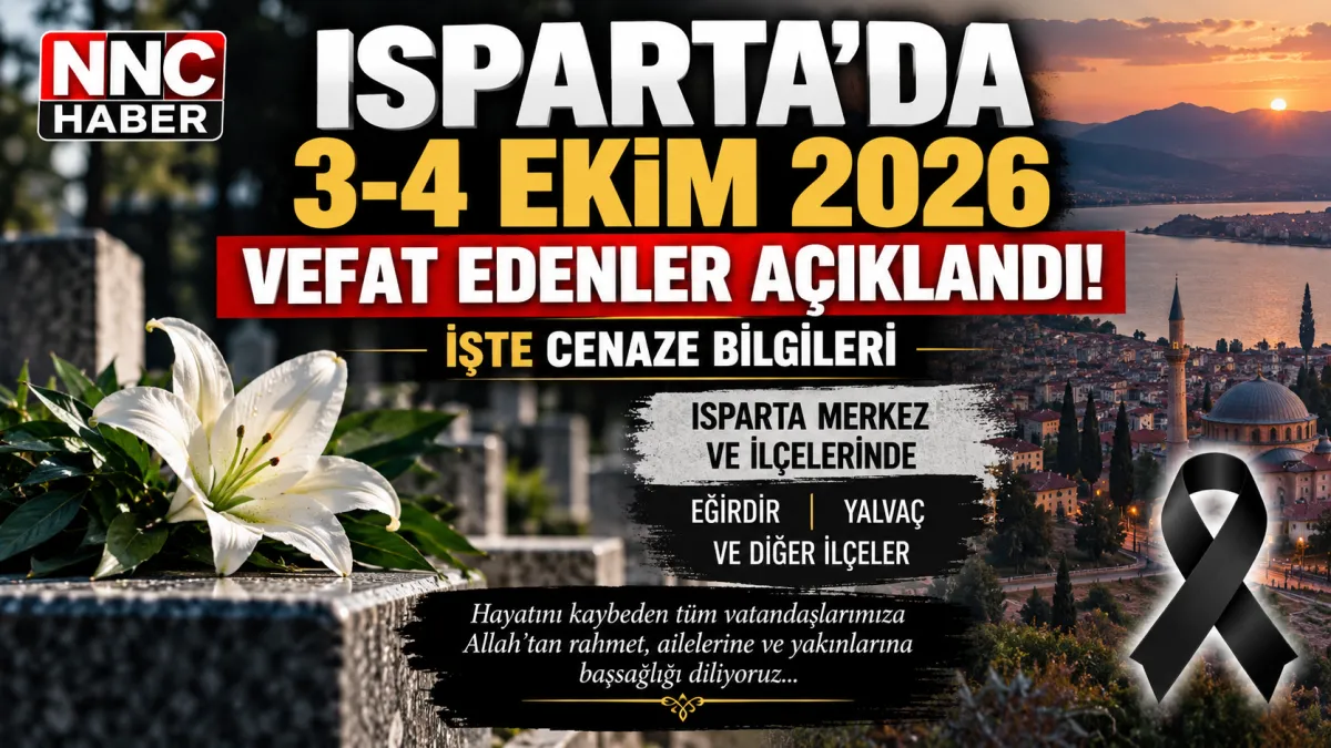 Isparta’da 3-4 Ekim’in Acı Bilançosu! Vefat Edenler ve Cenaze Bilgileri Açıklandı