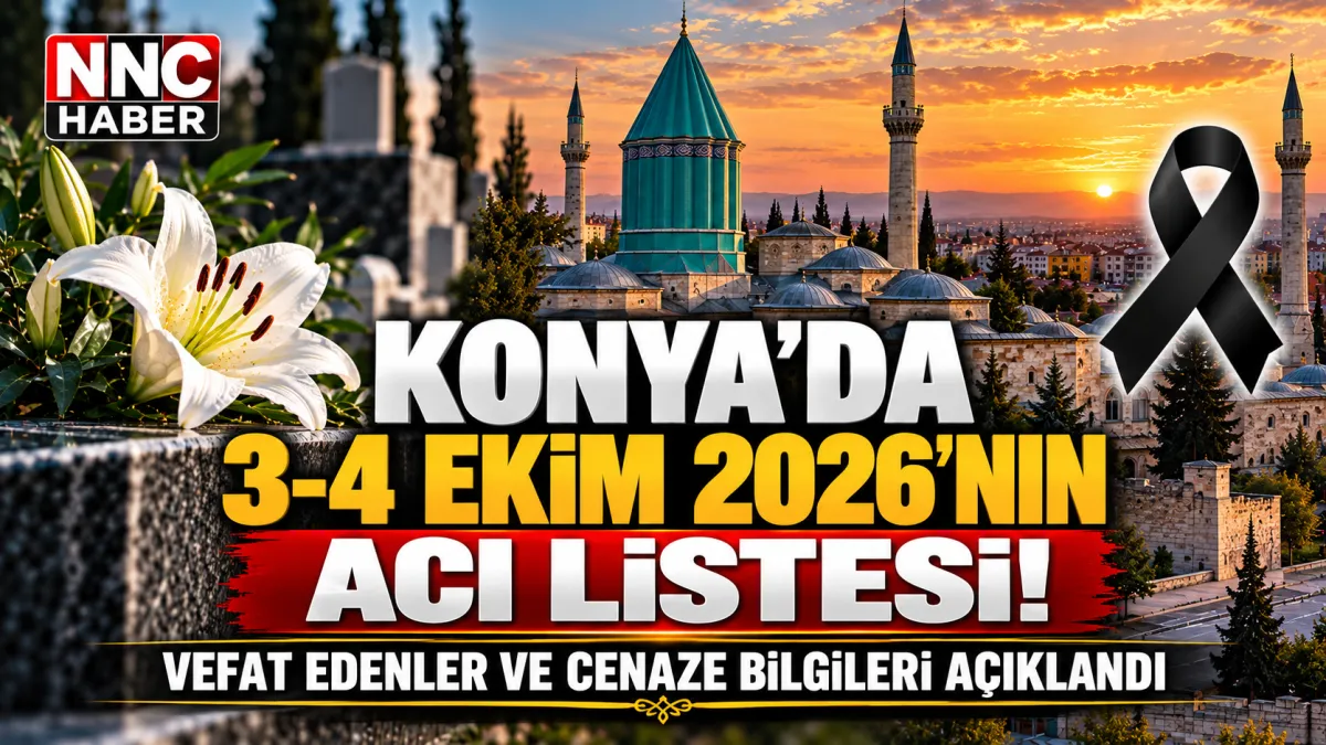Konya ve ilçelerde  3-4 Ekim’in Acı Listesi! Vefat Edenler ve Cenaze Bilgileri Belli Oldu”