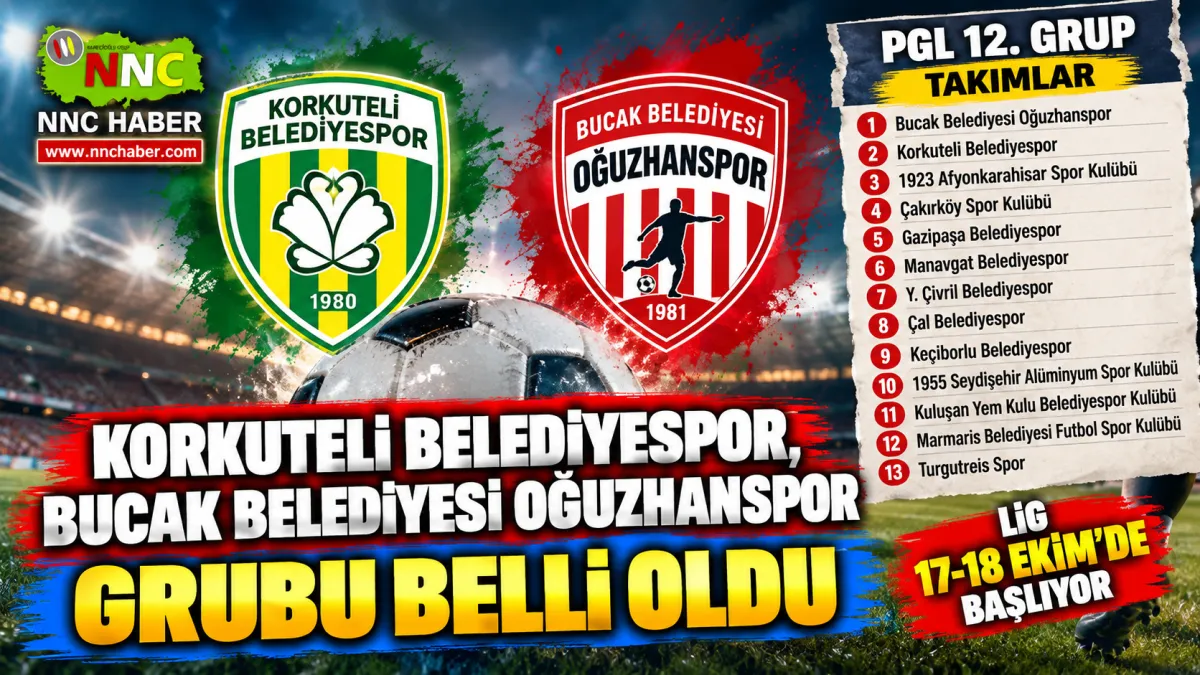 Korkuteli Belediyespor ile Bucak Oğuzhanspor Aynı Grupta! İşte 12. Grup Spot