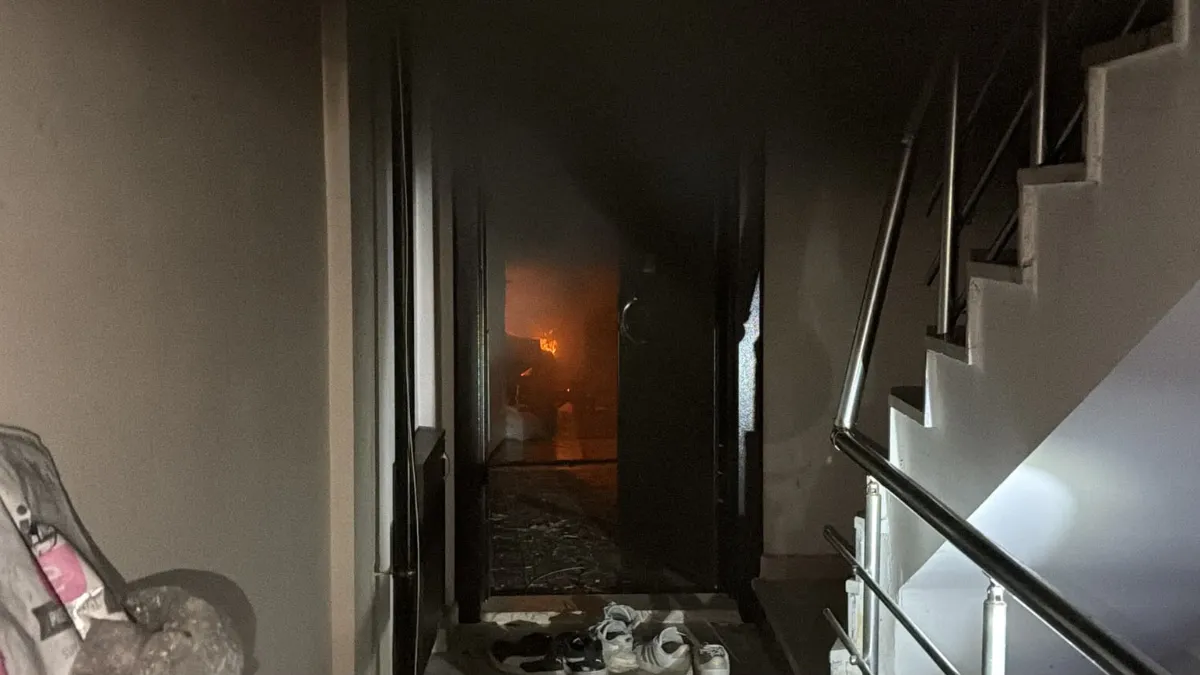 Kütahya’da gece yarısı yangın paniği! Apartman tahliye edildi
