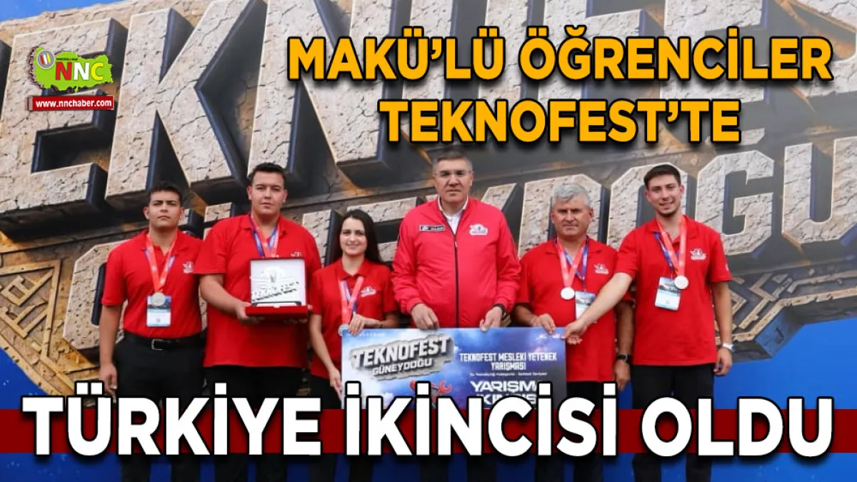 MAKÜ’lü öğrenciler TEKNOFEST’te Türkiye ikincisi oldu