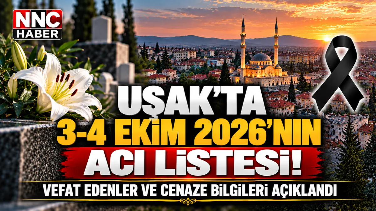 Uşak ve ilçelerde 3-4 Ekim’in Acı Listesi! Vefat Eden 11 Kişinin İsimleri Açıklandı