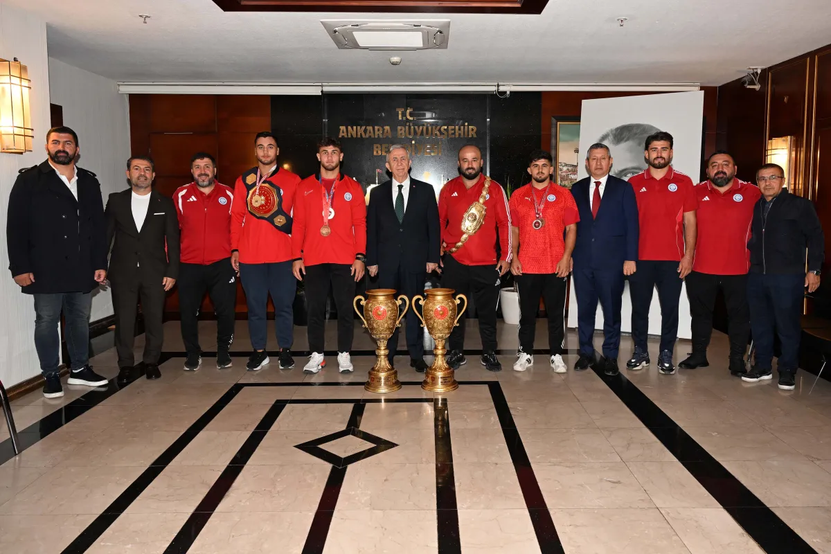 Ankara Mansur Yavaş, ASKİ Spor’un Başarılı Güreşçilerini Ağırladı