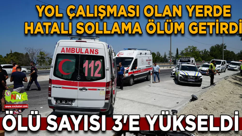 Burdur’da tek şeritte korkunç kaza 3 ölü, 3 yaralı