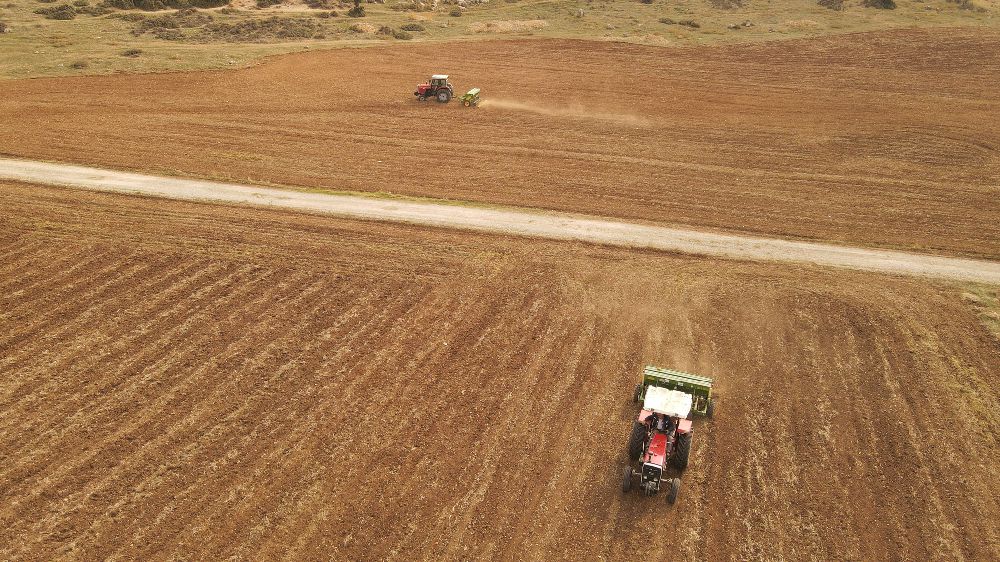 Kızılkaya Belediyesi tarlaları tohumla buluşturdu