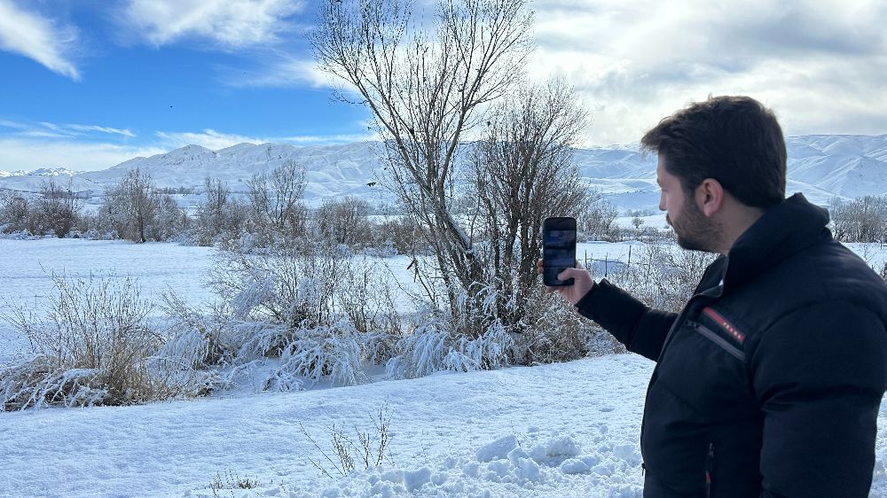 Yüksekova'da ağaçların muhteşem görüntüsü